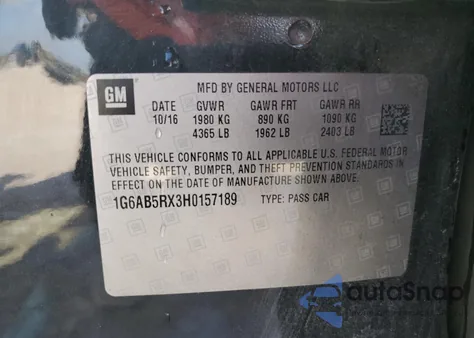 1G6AB5RX3H0157189